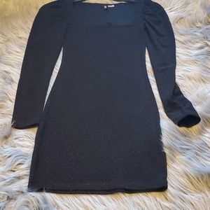 Black Sparkle Mini Dress